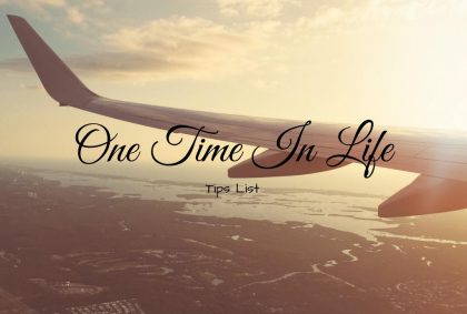 One Time In Life