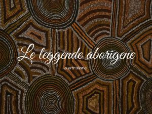 Le leggende aborigene