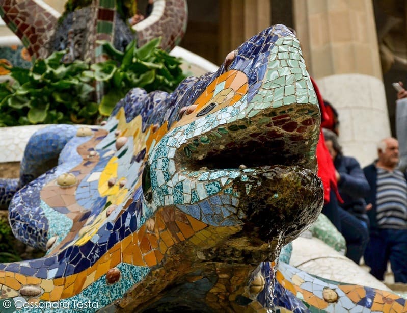 La famosa lucertola di Parco Güell, Barcellona