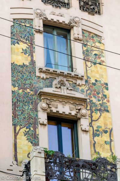 Dettaglio di Casa Galimberti, Milano