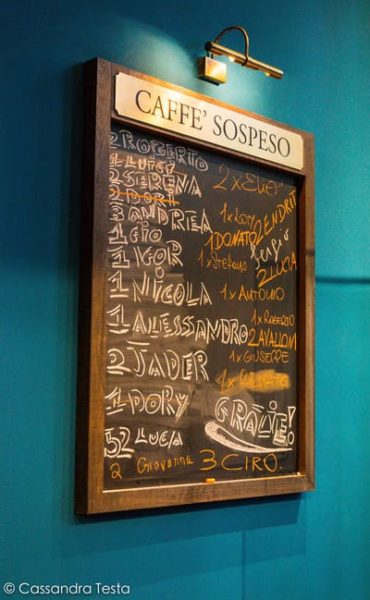 Caffè sospeso, Caffè Napoli - Milano