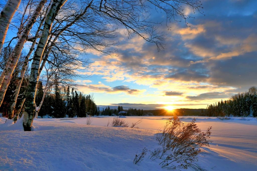 Paesaggio invernale in Canada