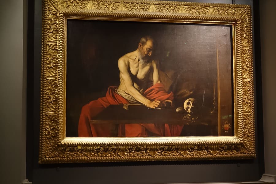 Scrittura di San Girolamo, Caravaggio