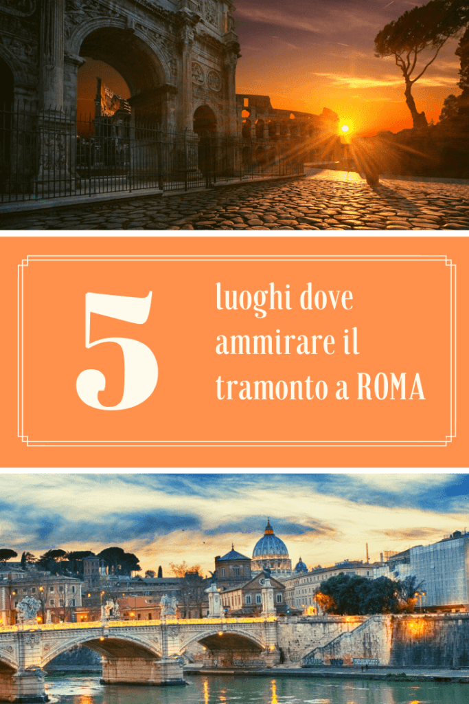 Ammirare il tramonto a roma