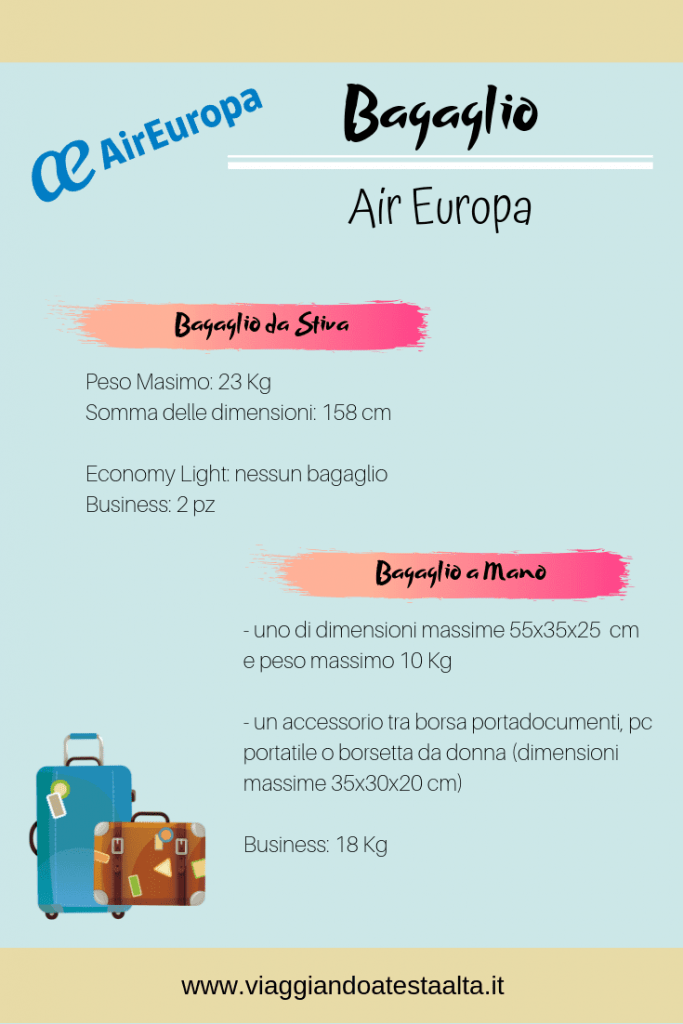 Bagaglio Air Europa Pinterest