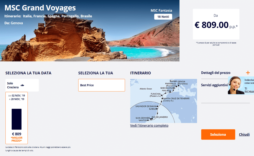 Crociera Brasile MSC Grand Voyages