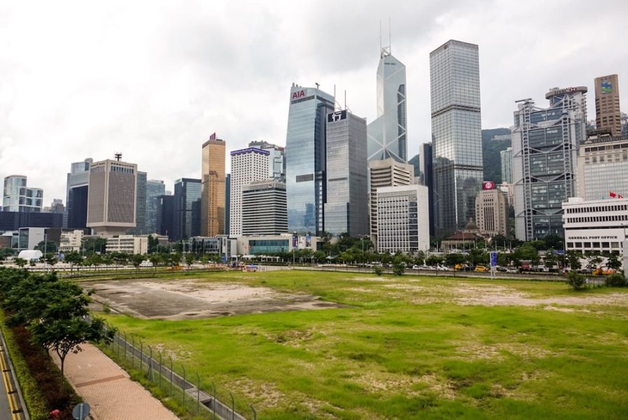 Skyline dei grattacieli di Hong Kong