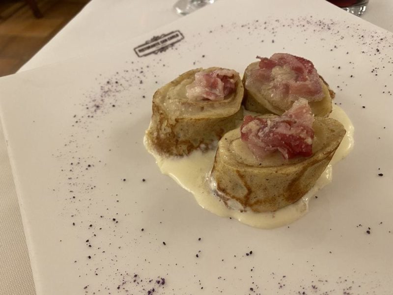 Manfrigole con Bitto e Speck