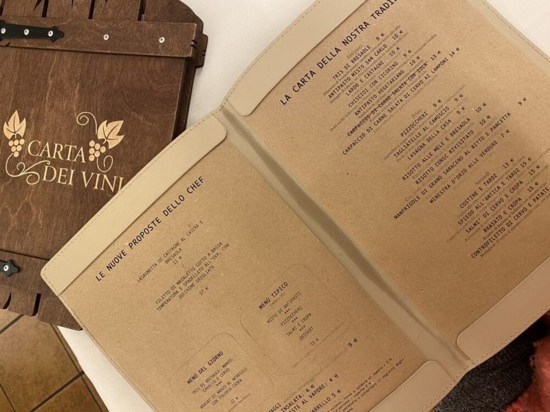 Menu del Ristorante San Carlo