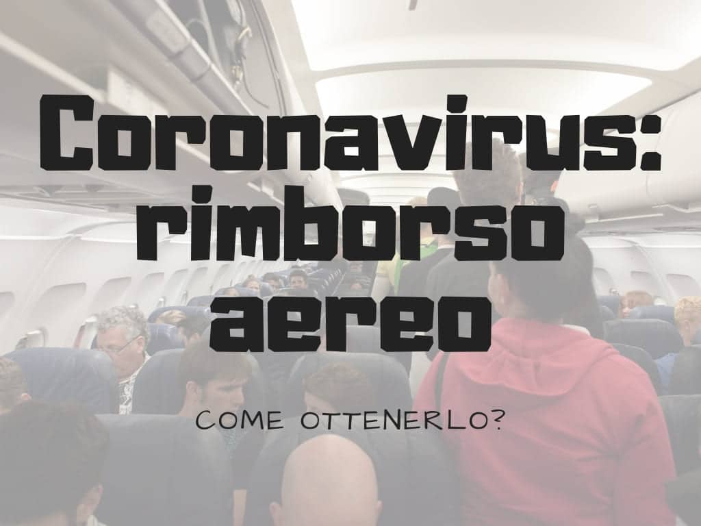 Rimborso del biglietto aereo per Coronavirus