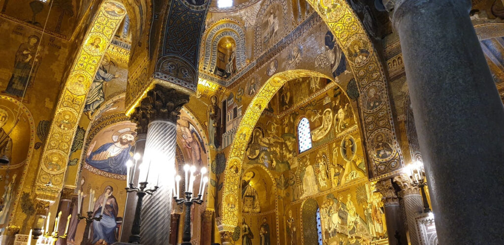 Particolare interno Cappella Palatina, Palazzo dei Normanni,Palermo