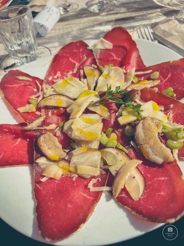 Piatto di Bresaola con Porcini