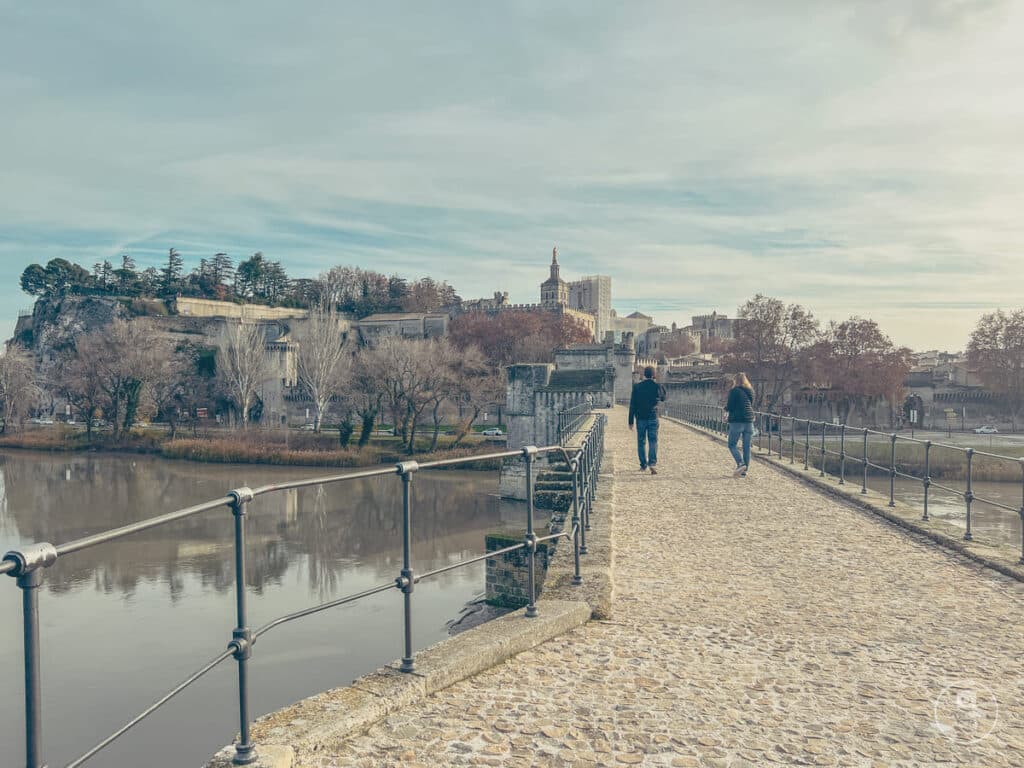 Vista del Palazzo dei Papi dal Ponte di Avignone