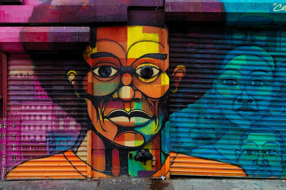 Graffiti art ad Harlem, NYC