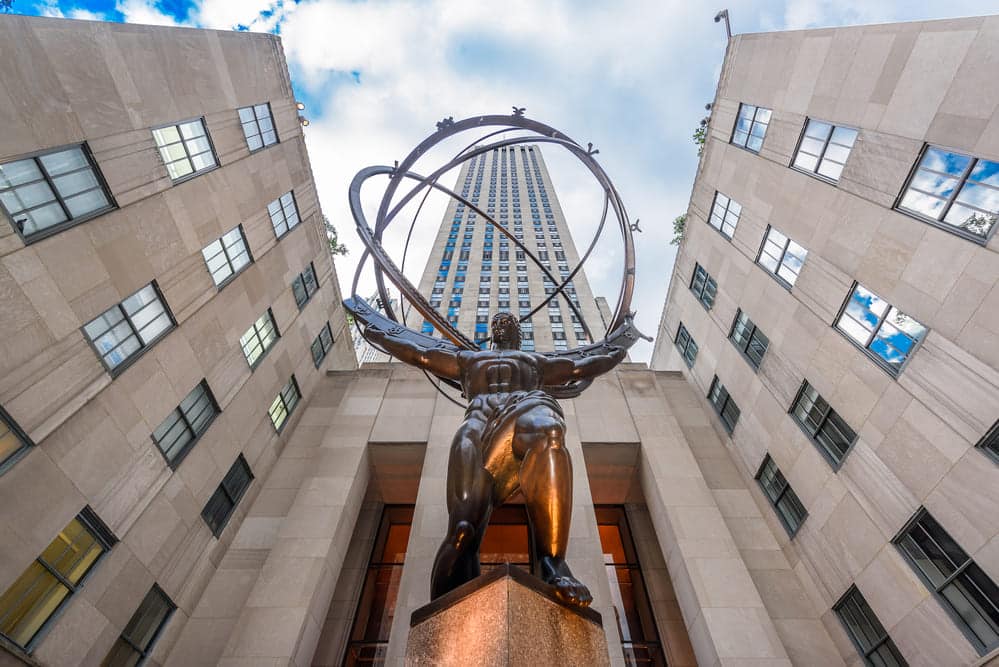 Statua Atlante Rockfeller Center New York