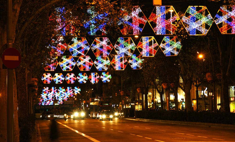 Decorazioni natalizie a Barcellona